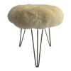 Sheepskin stool Natural White  £139