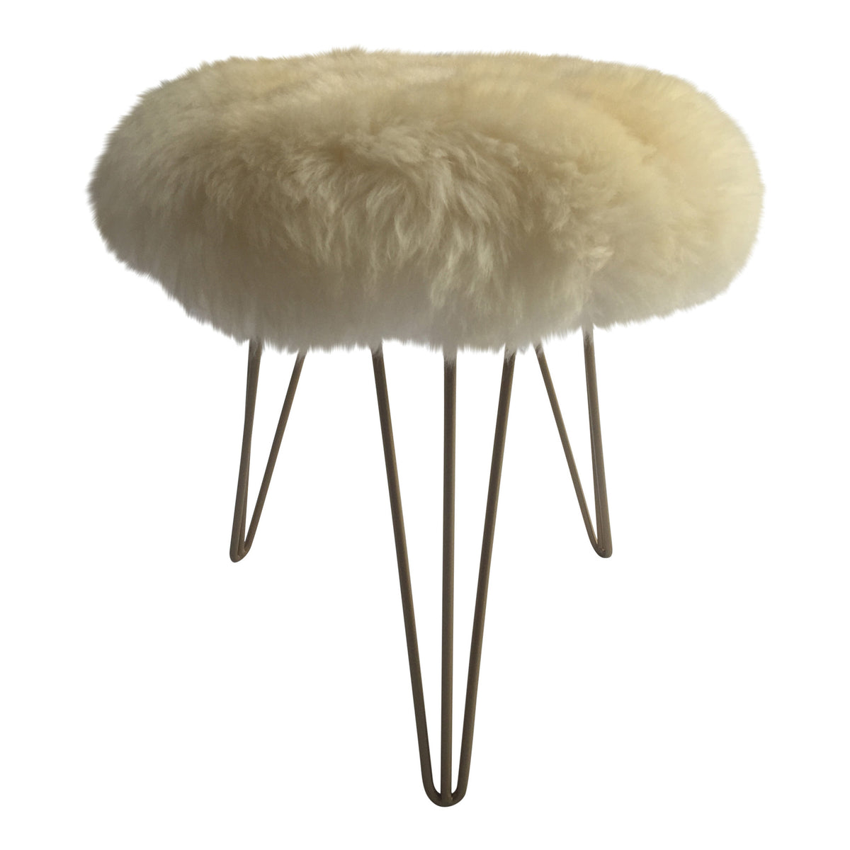 Sheepskin stool Natural White  £139