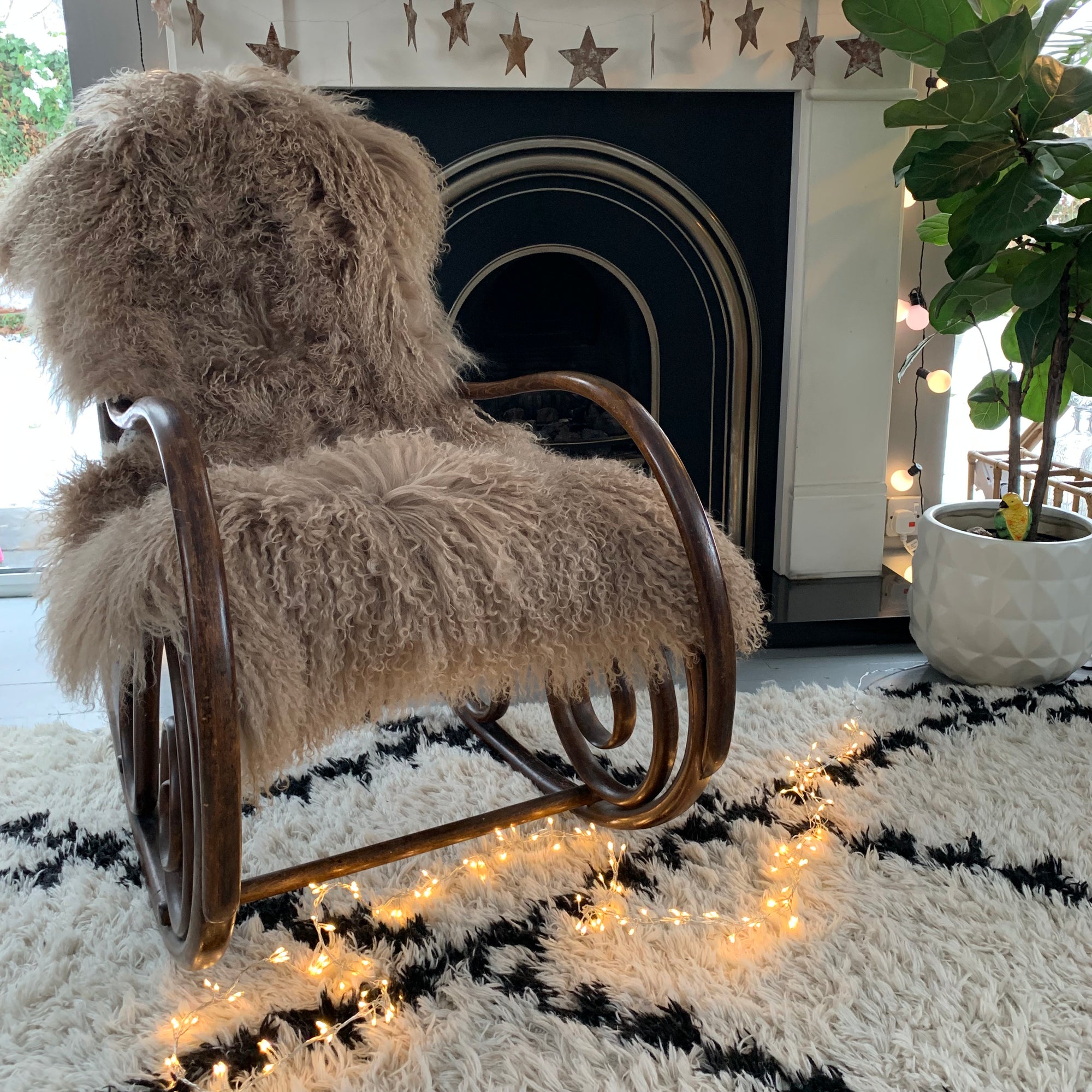 caramel taupe mongolian sheepskin throw 