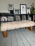 curvy cylindrical leg mongolian sheepskin footstool 