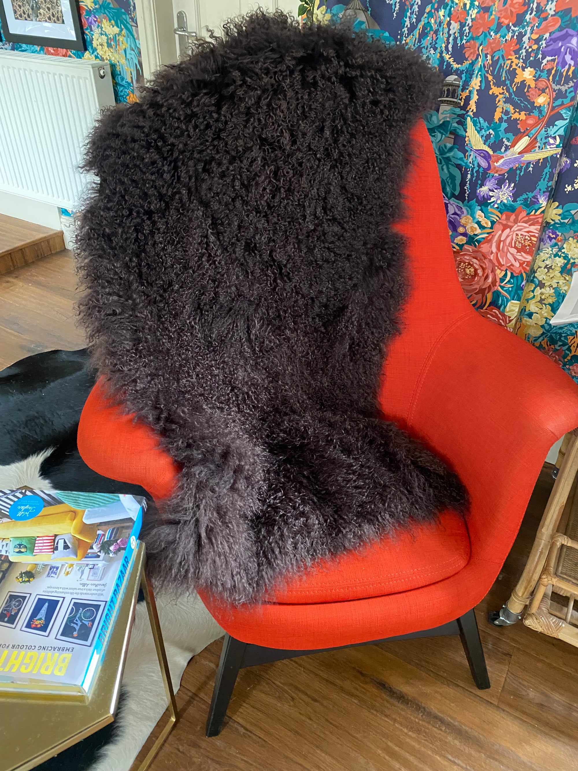 Mocha Mongolian Sheepskin Throw