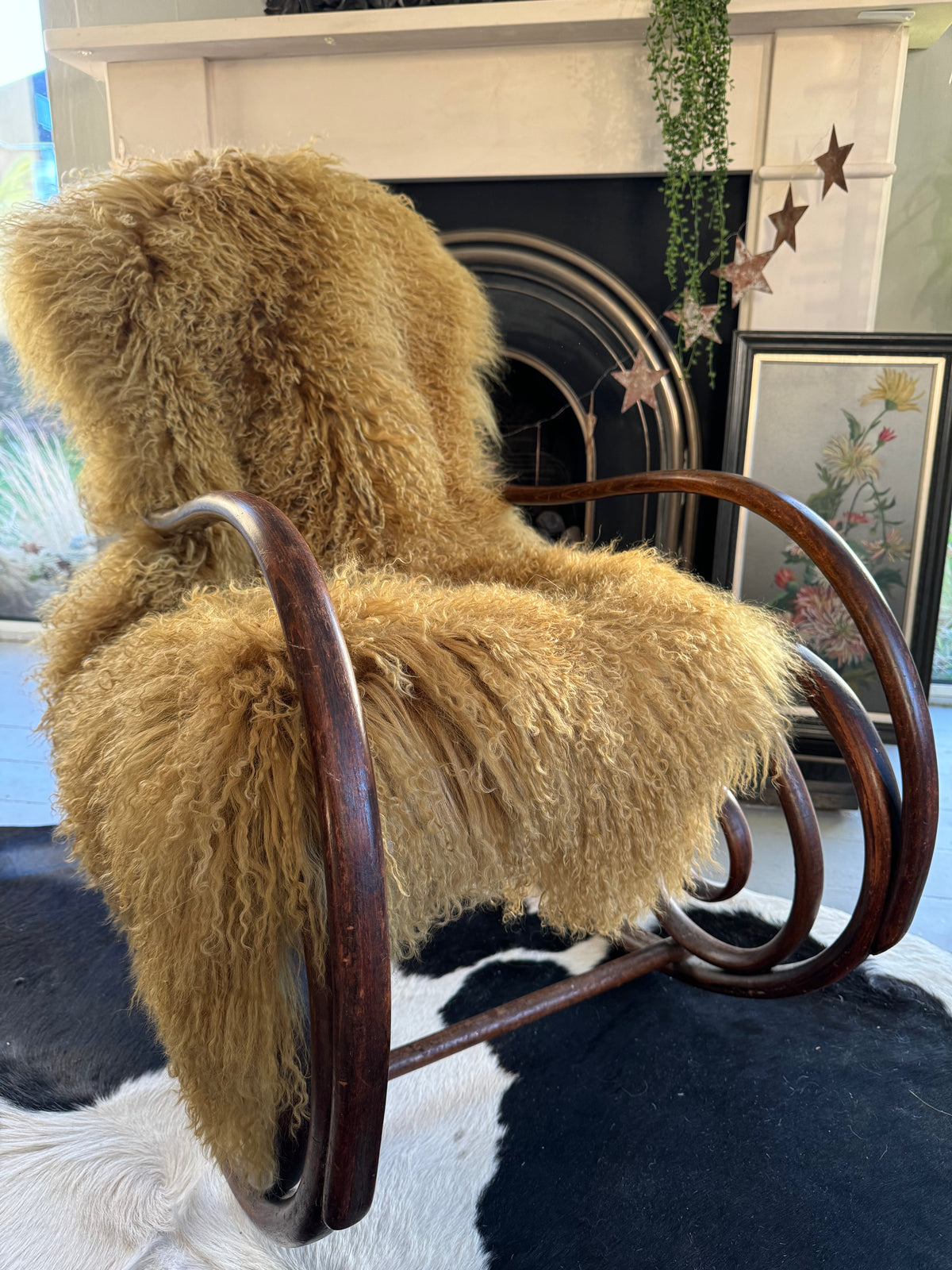 Savannah Mongolian Sheepskin Throw