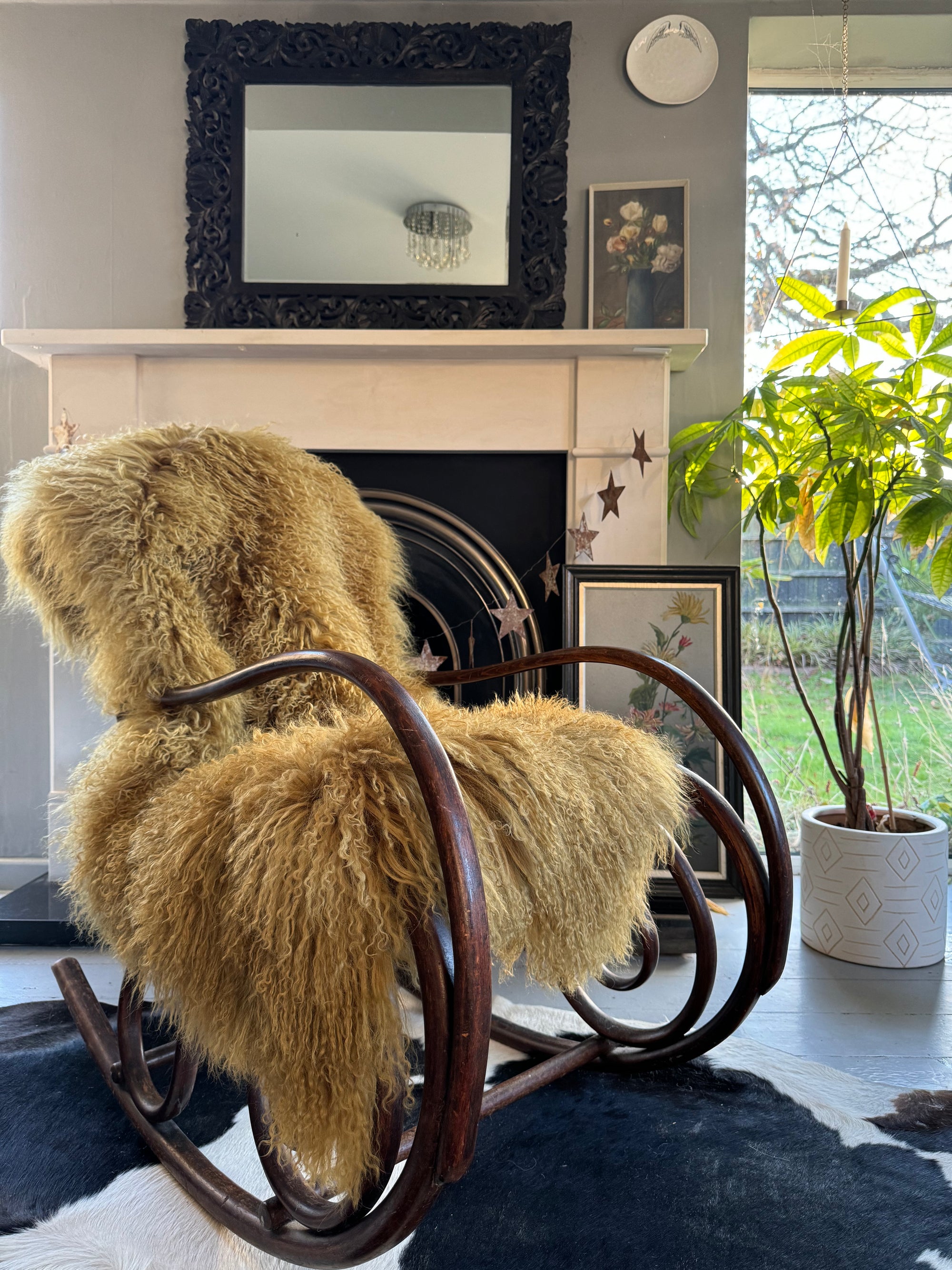 Savannah Mongolian Sheepskin Throw