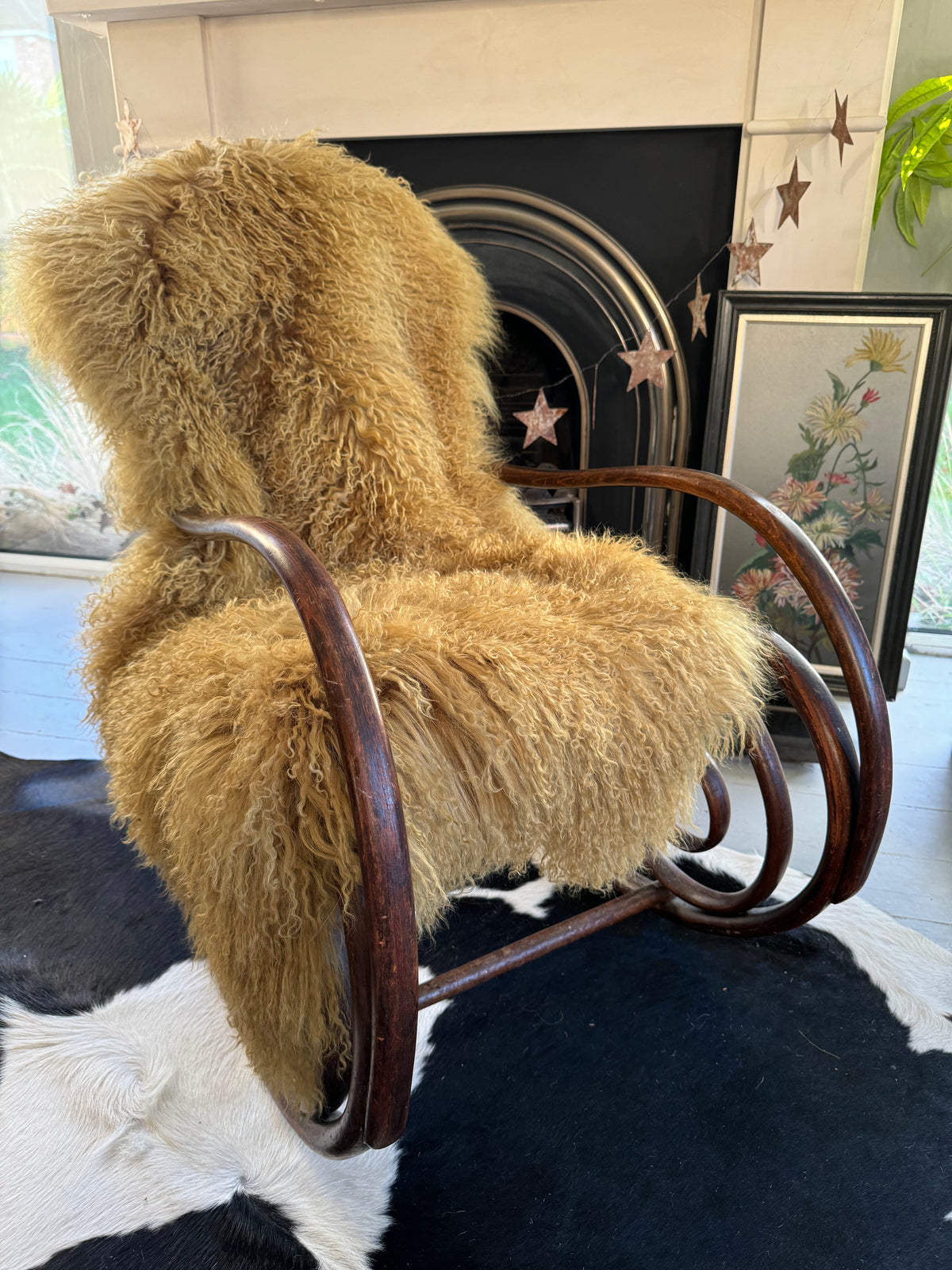 Savannah Mongolian Sheepskin Throw