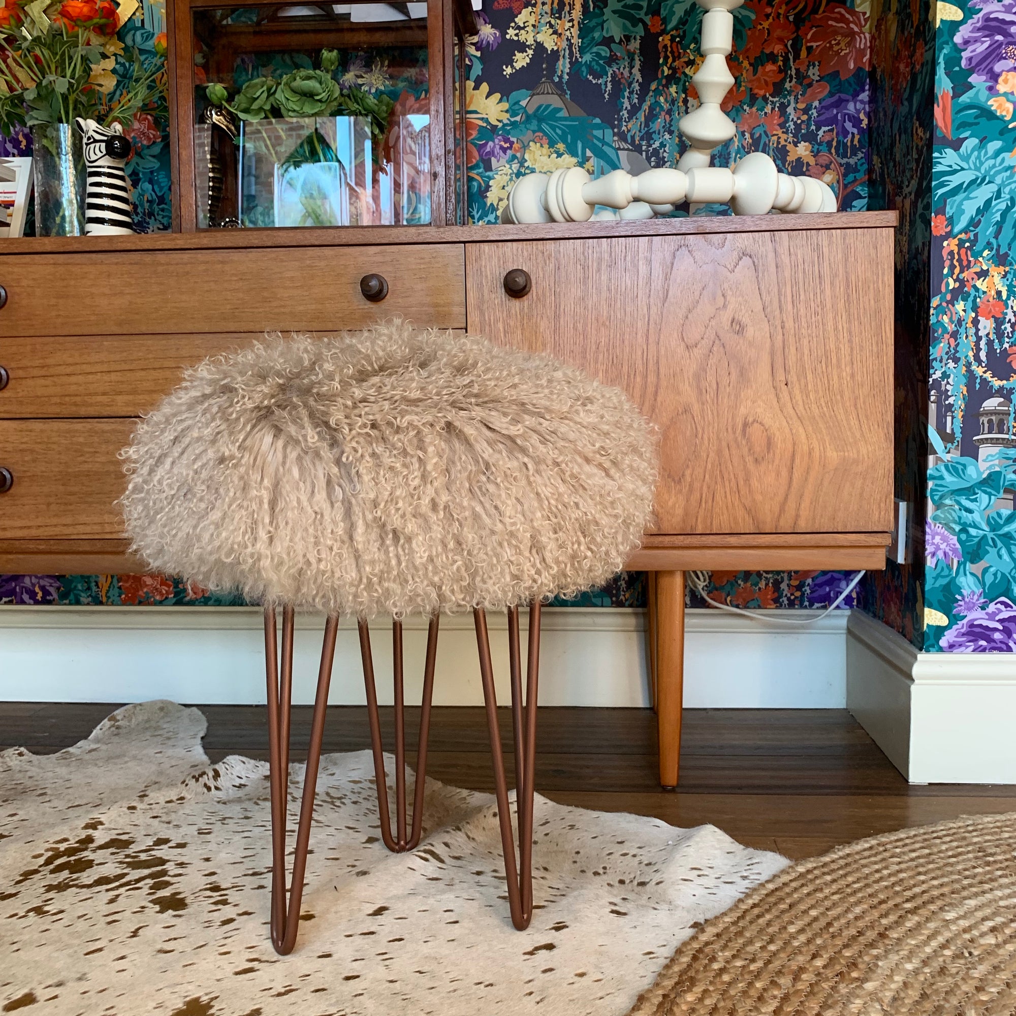 Sheepskin stool discount
