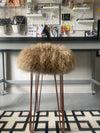 Bar stools sheepskin upholstery 