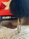black icelandic stool with hairpin legs 