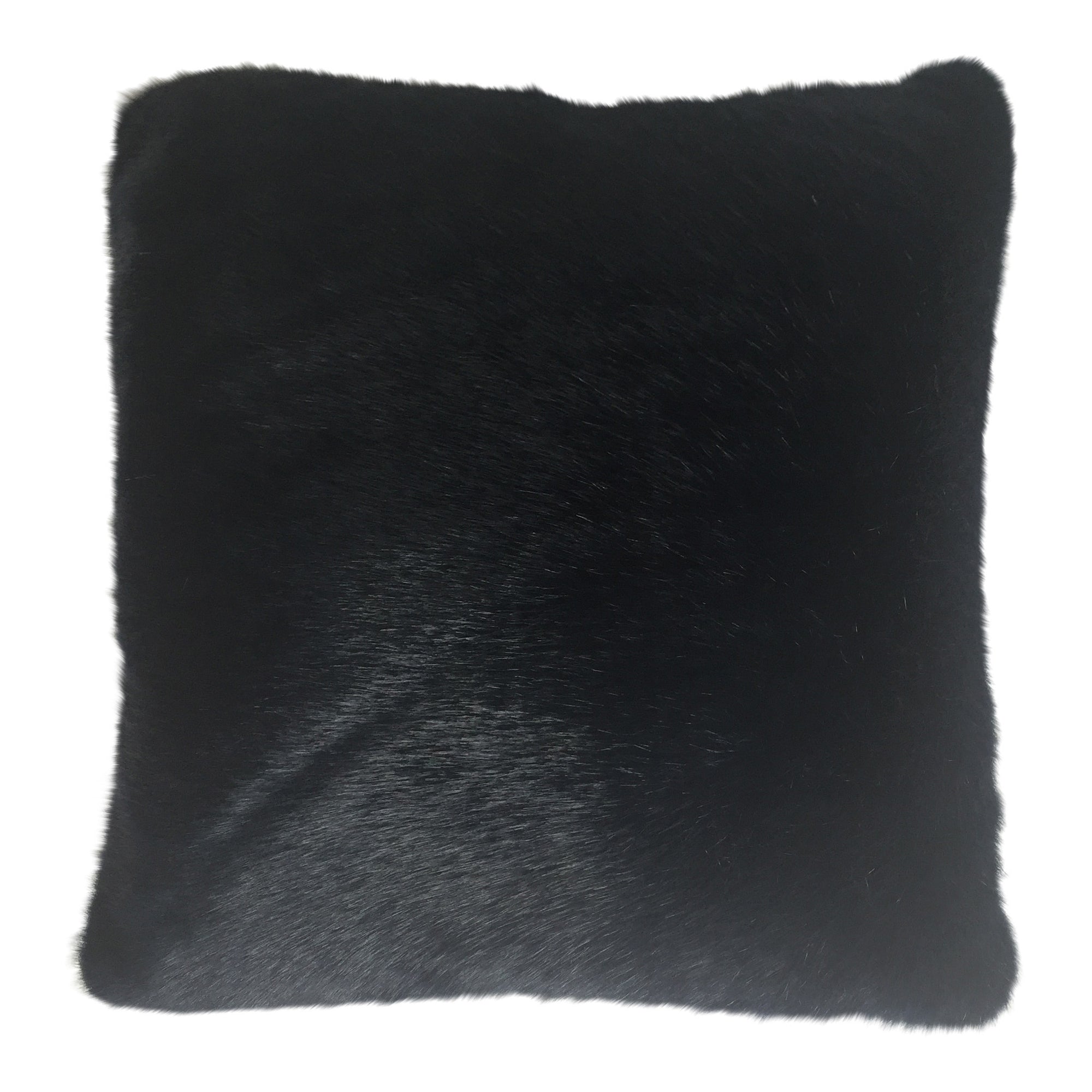 Dark Blue Faux Fur Stool