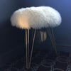 sheepskin stool in off white £139
