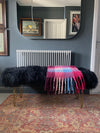 black Mongolian Sheepskin bench