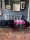 black Mongolian Sheepskin bench