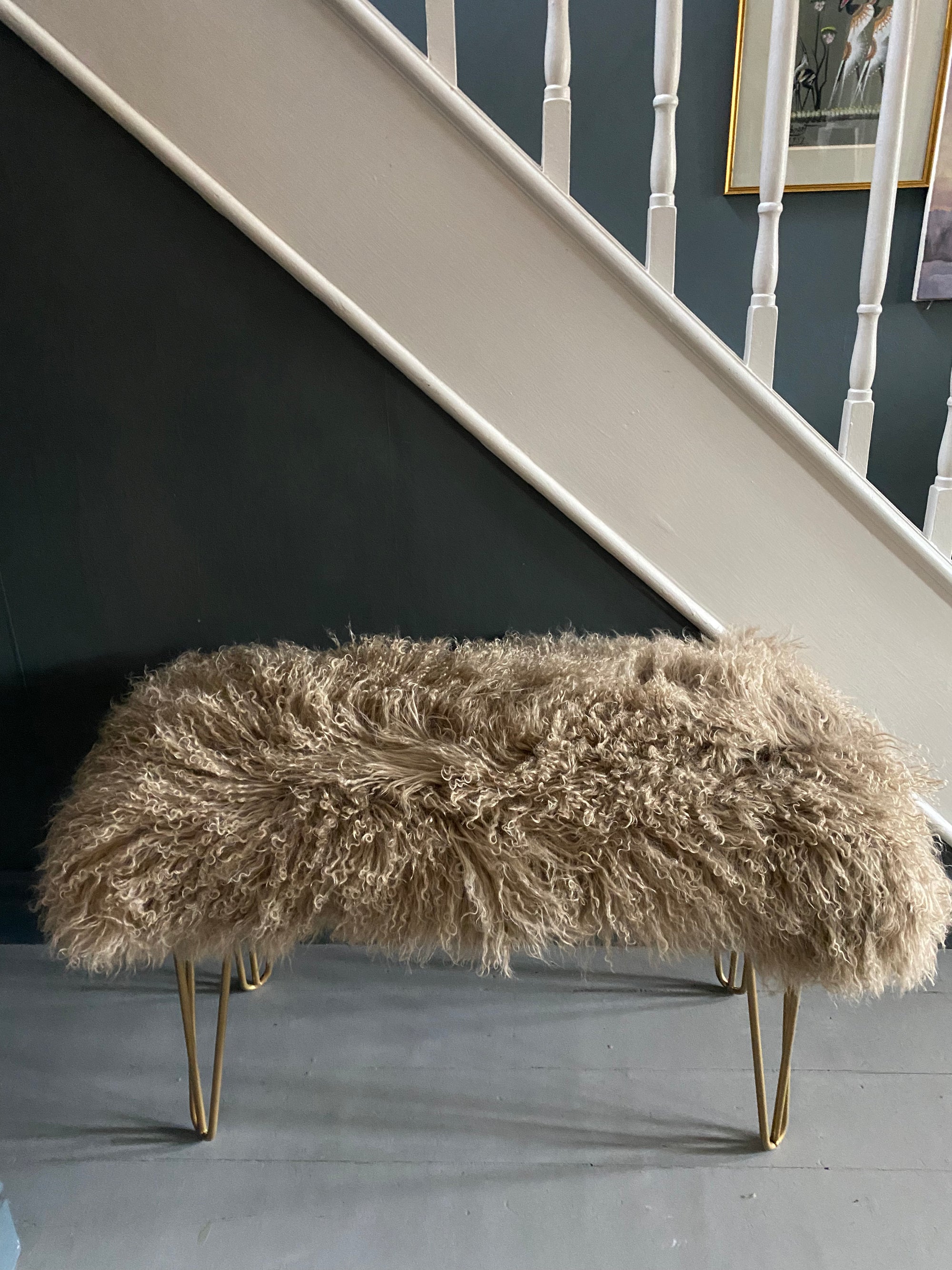 Caramel mongolian bench