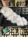 white Mongolian Sheepskin rug