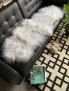 white Mongolian Sheepskin rug