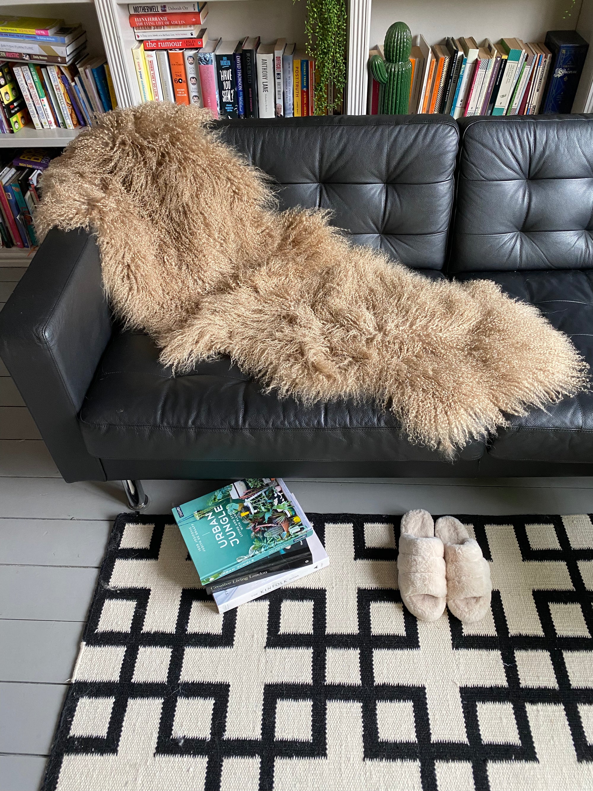 caramel Mongolian Sheepskin double rug