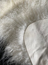 Natural White Mongolian Sheepskin double rug 
