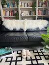 Natural White Mongolian Sheepskin double rug 