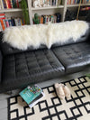 Natural White Mongolian Sheepskin double rug 