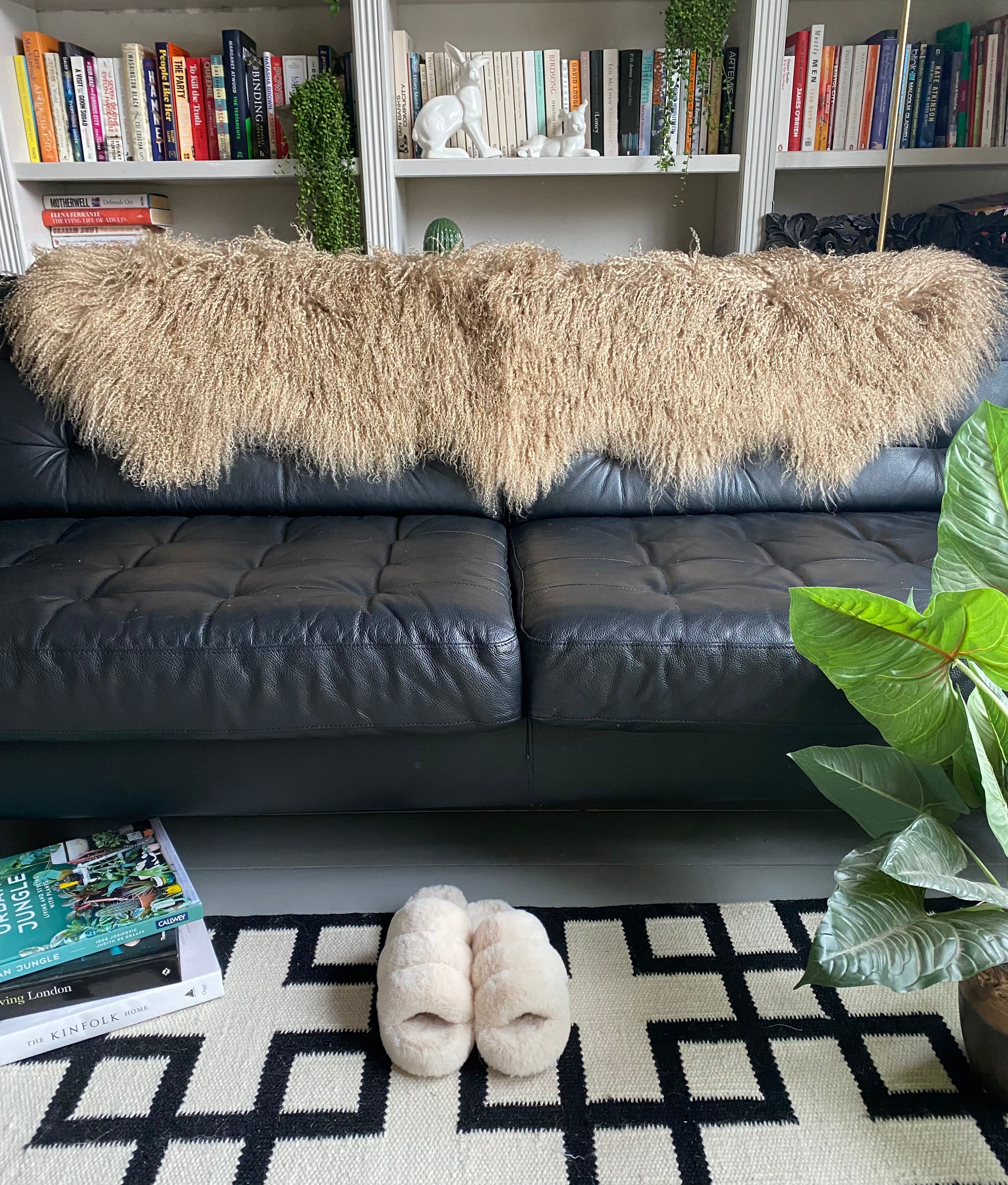 caramel Mongolian Sheepskin double rug