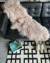 oyster sheepskin rug throw 