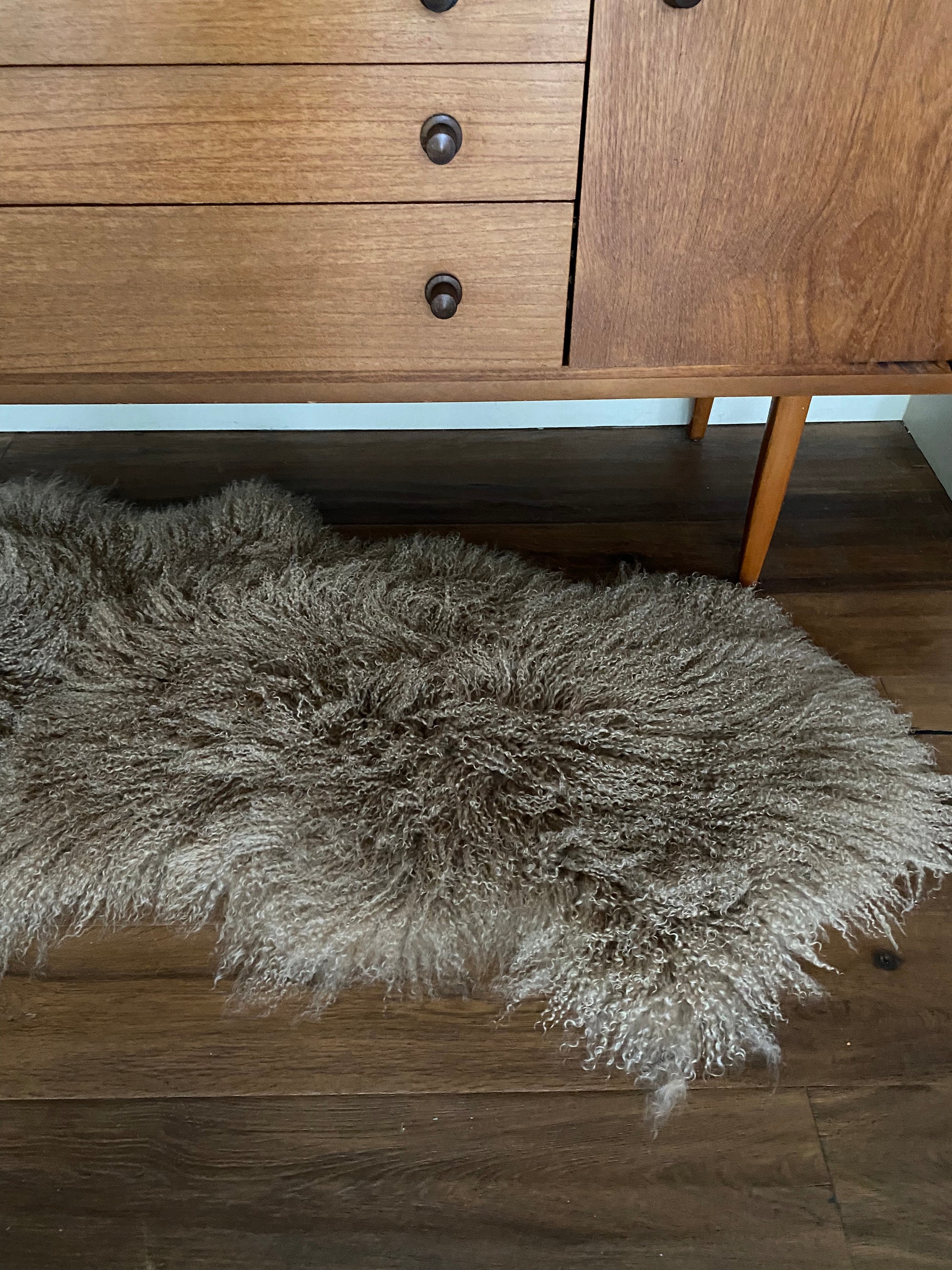 caramel Mongolian Sheepskin double rug