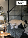grey mongolian sheepskin throw rug 