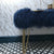 dark blue Mongolian Sheepskin bench