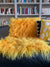 MUSTARD YELLOW mongolian sheepskin throw runner rug