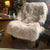 Oyster mongolian sheepskin throw rug sheet