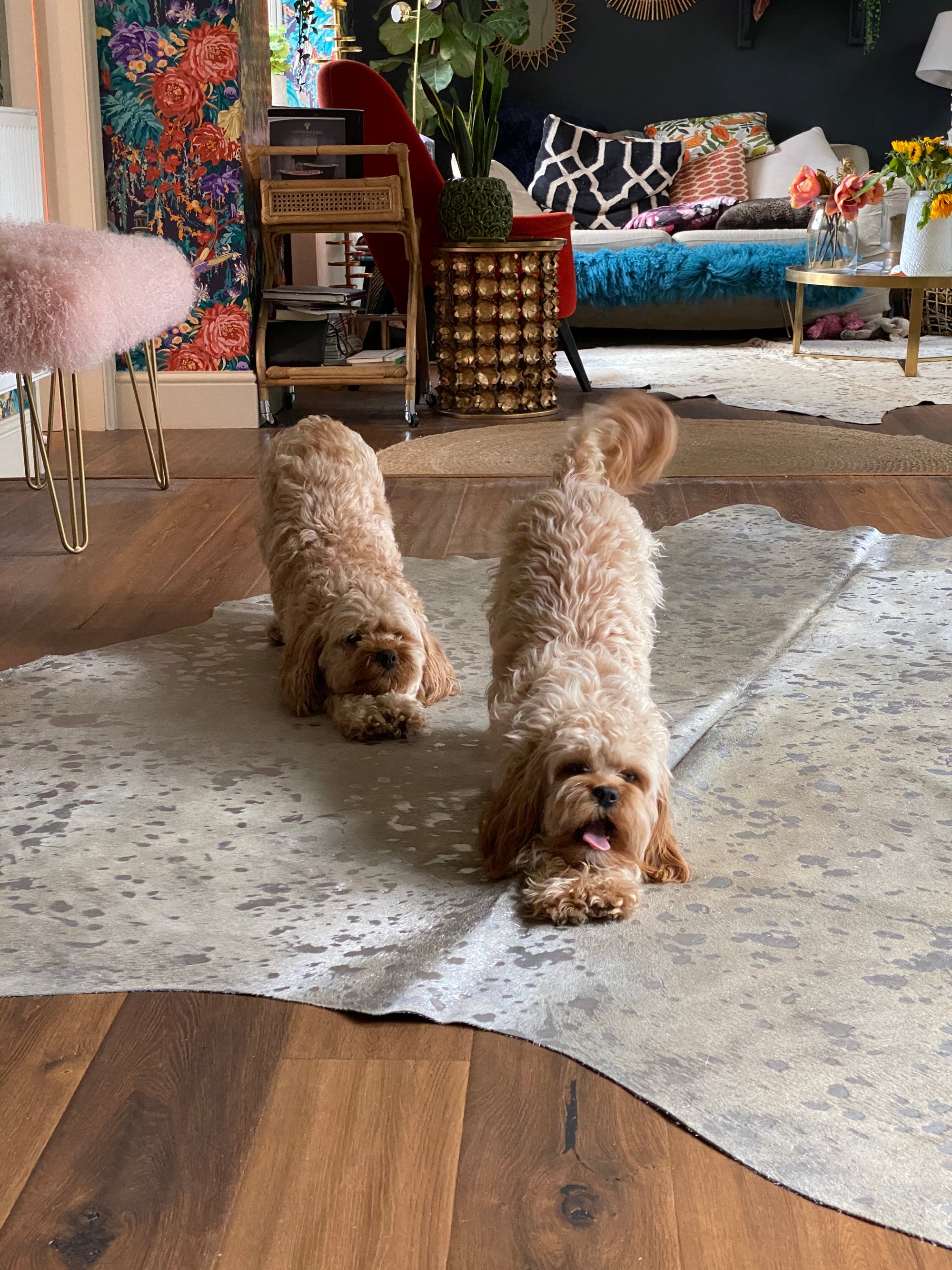 Silver genuine leather metallic cowhide