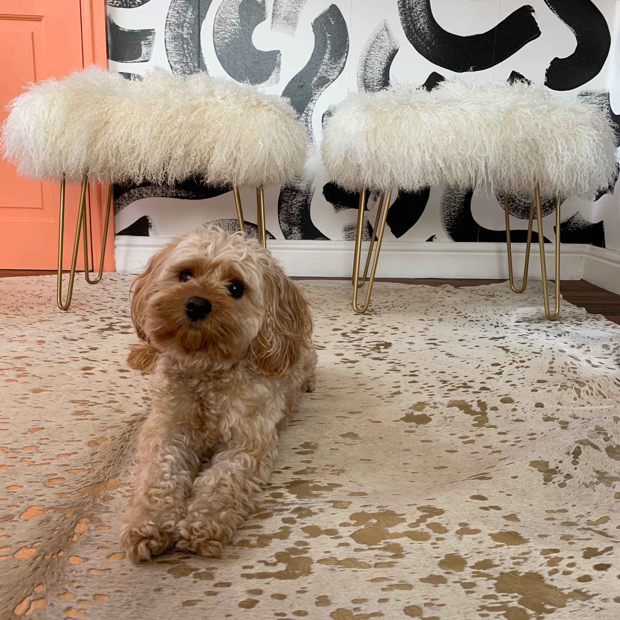 mongolian console stool 