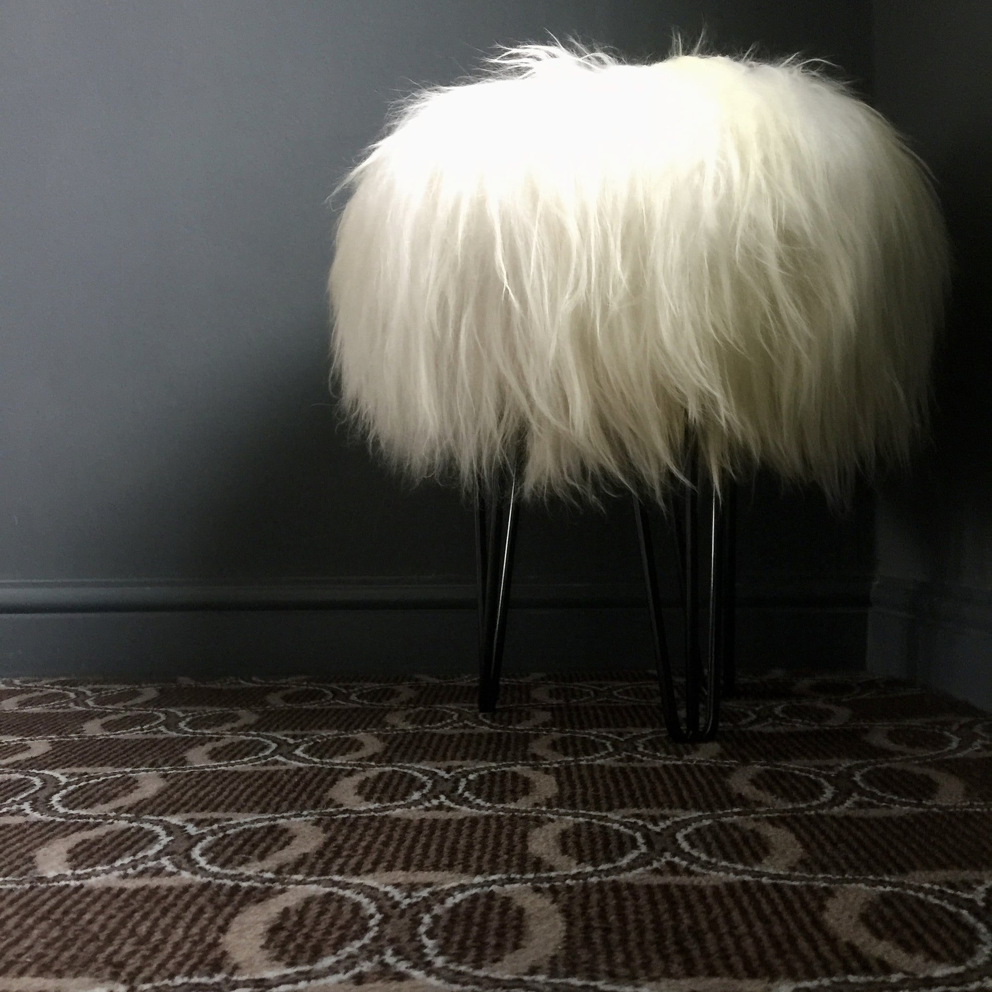 black icelandic stool